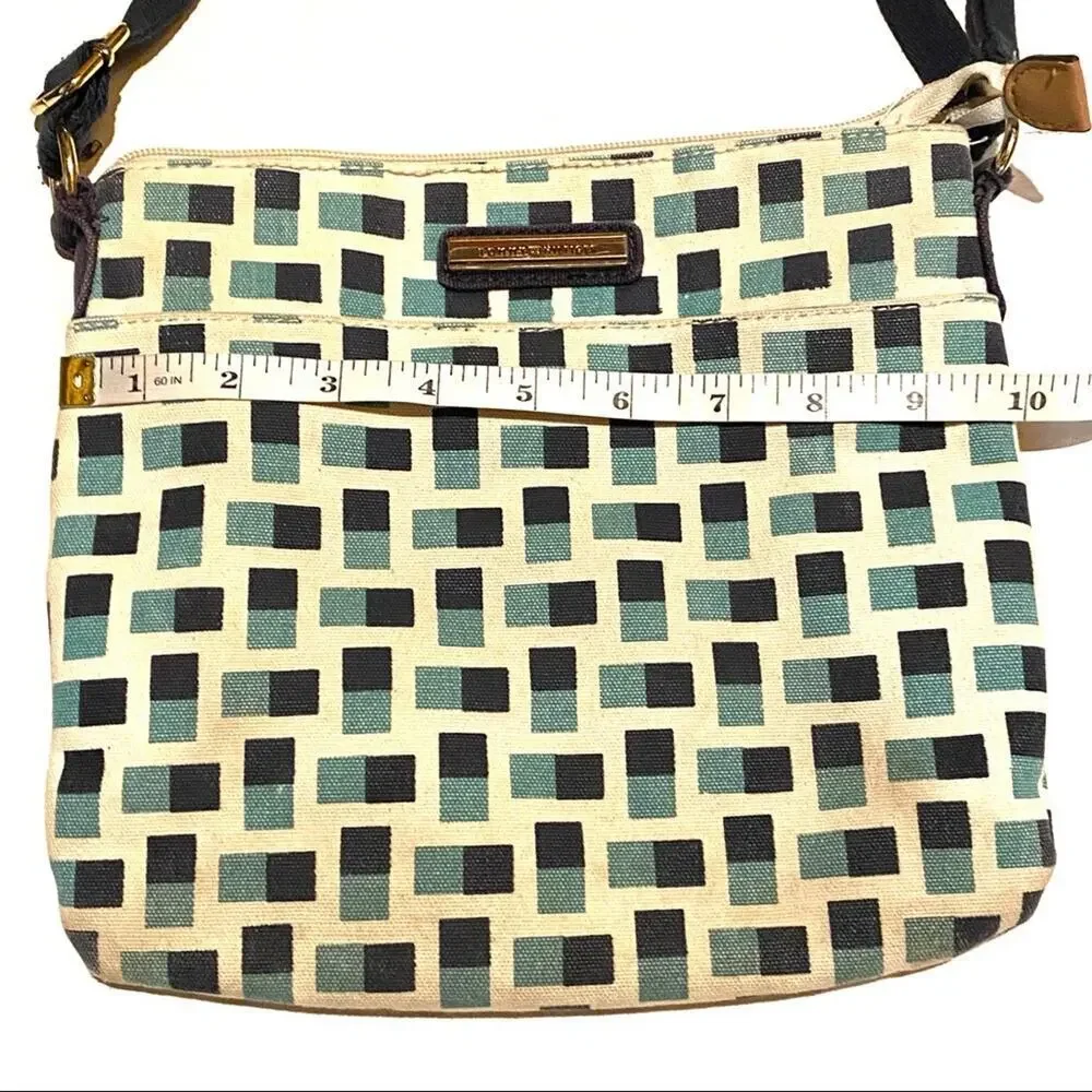 Tommy Hilfiger Geo Print Crossbody Bag in Blue, White, Green